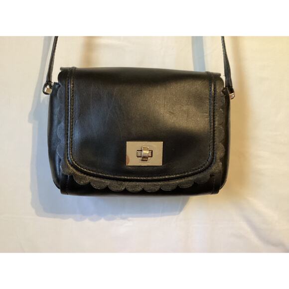 2634 Kate Spade Jasmin Maple Crossbody Bag w/Scalloped Edges Black 10" x 7" x 3" - Picture 8 of 10